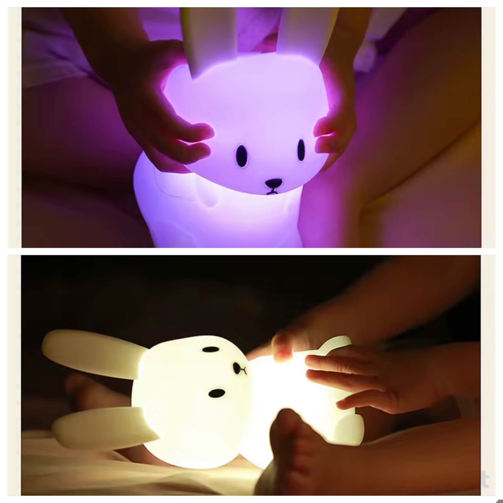 Färgglad kaninlampa