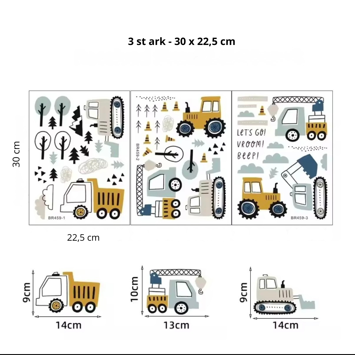 Väggstickers traktorer