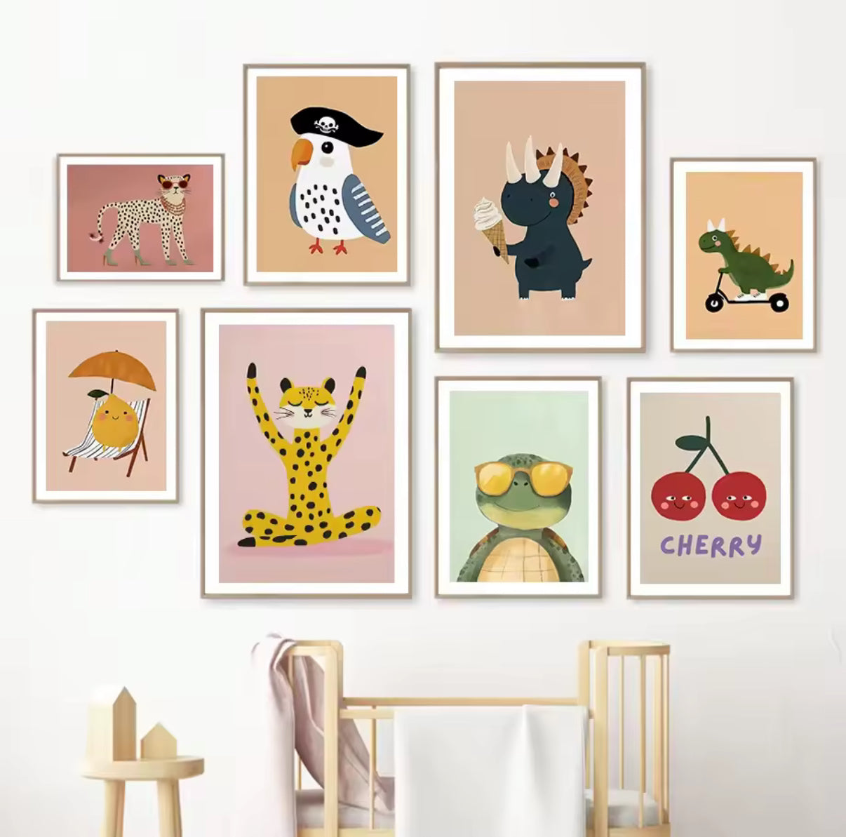 Lekfulla djurposters