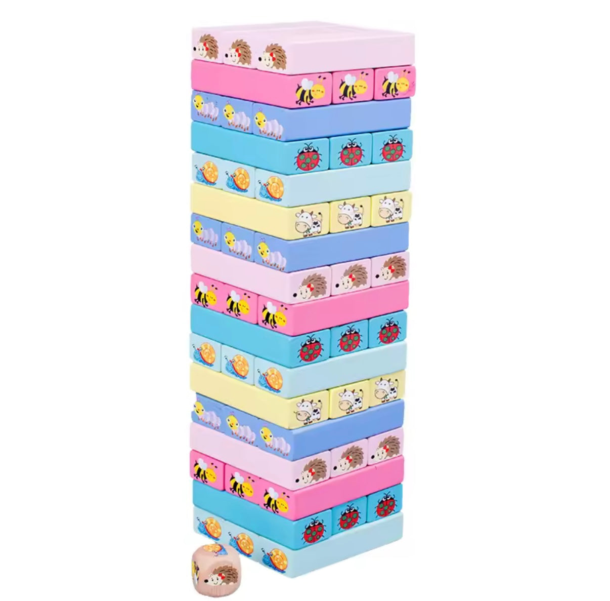 Färgglatt Jengaspel