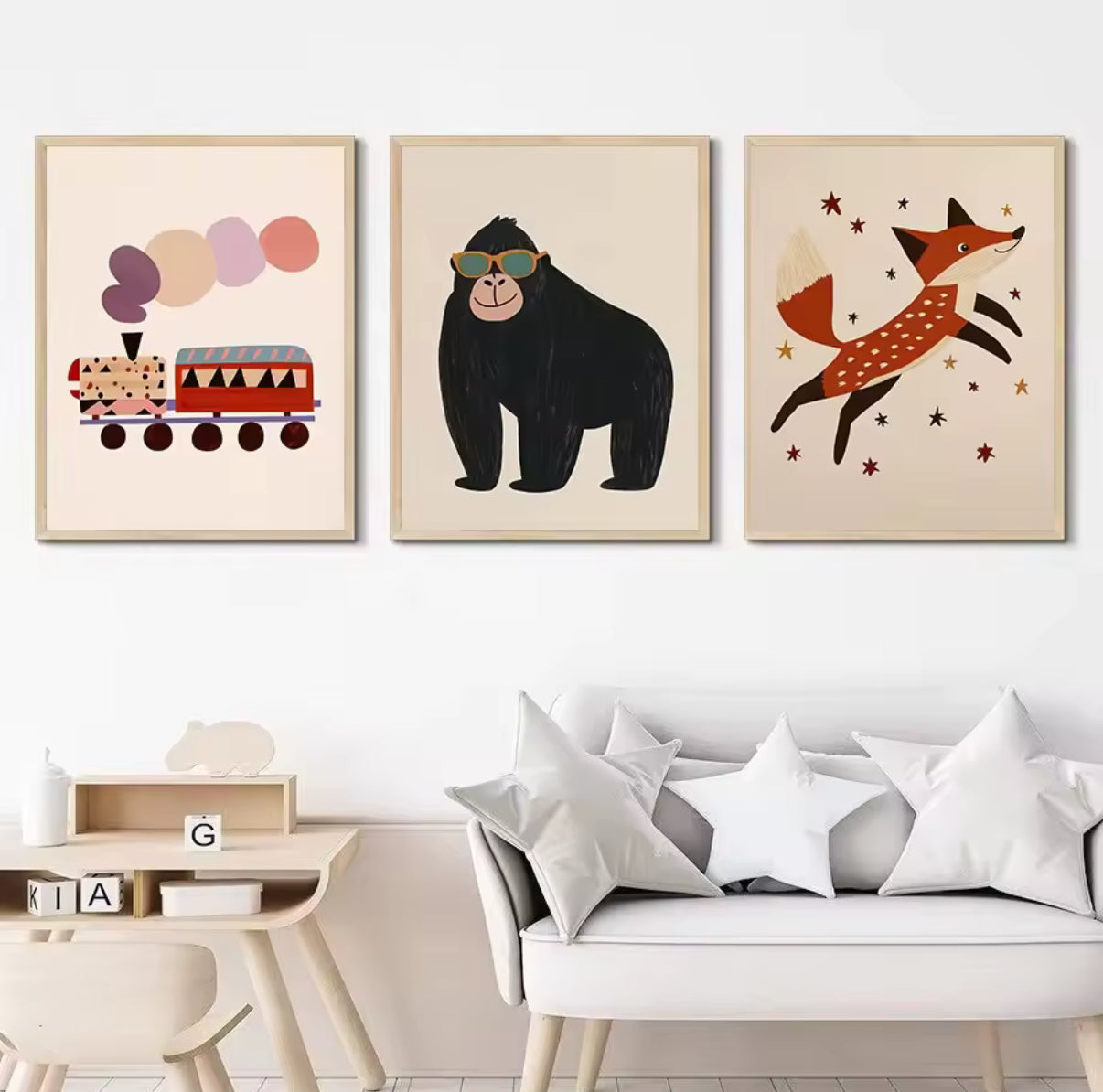 Lekfulla djurposters