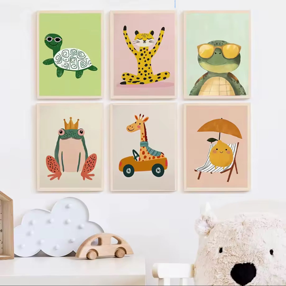 Lekfulla djurposters