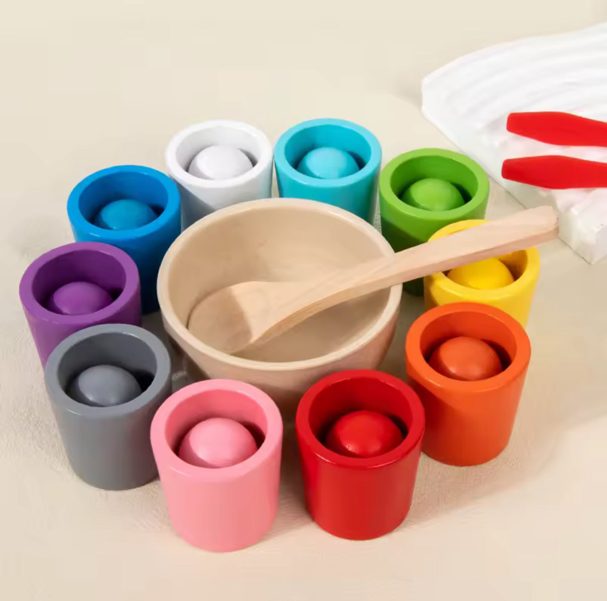 Färgkoppar Sorteringsspel