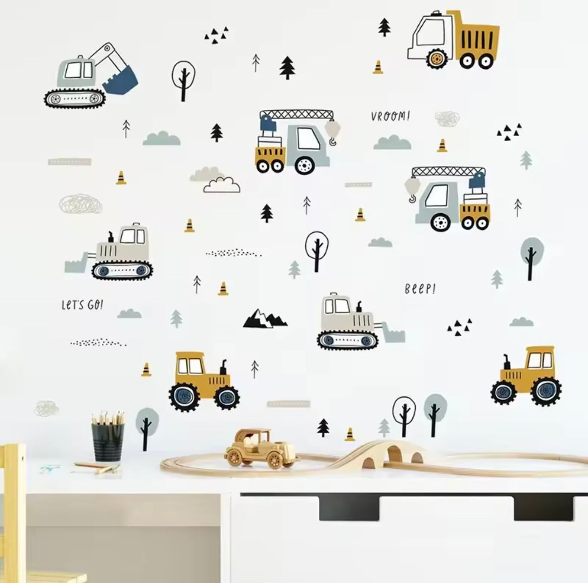 Väggstickers traktorer