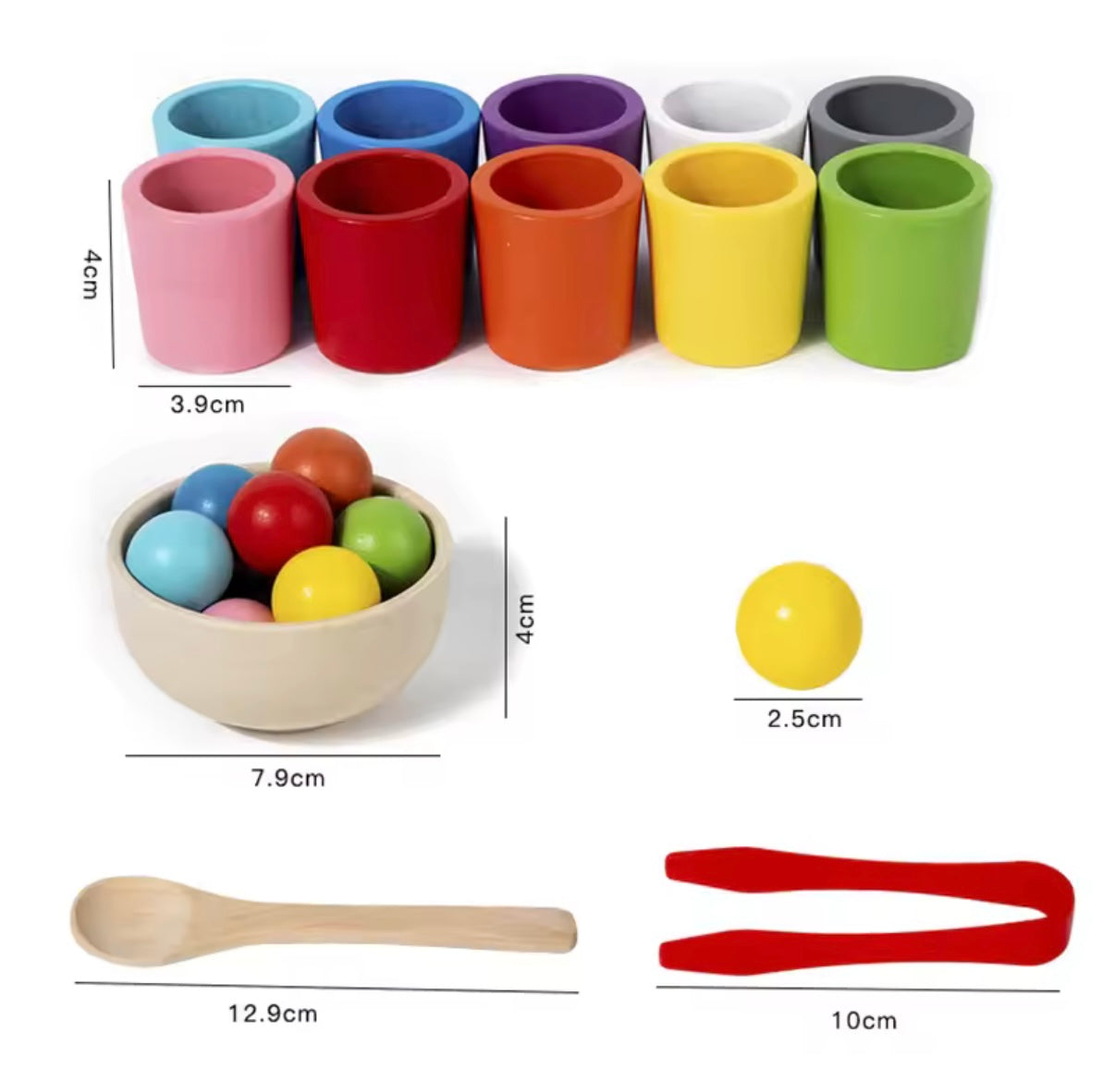 Färgkoppar Sorteringsspel