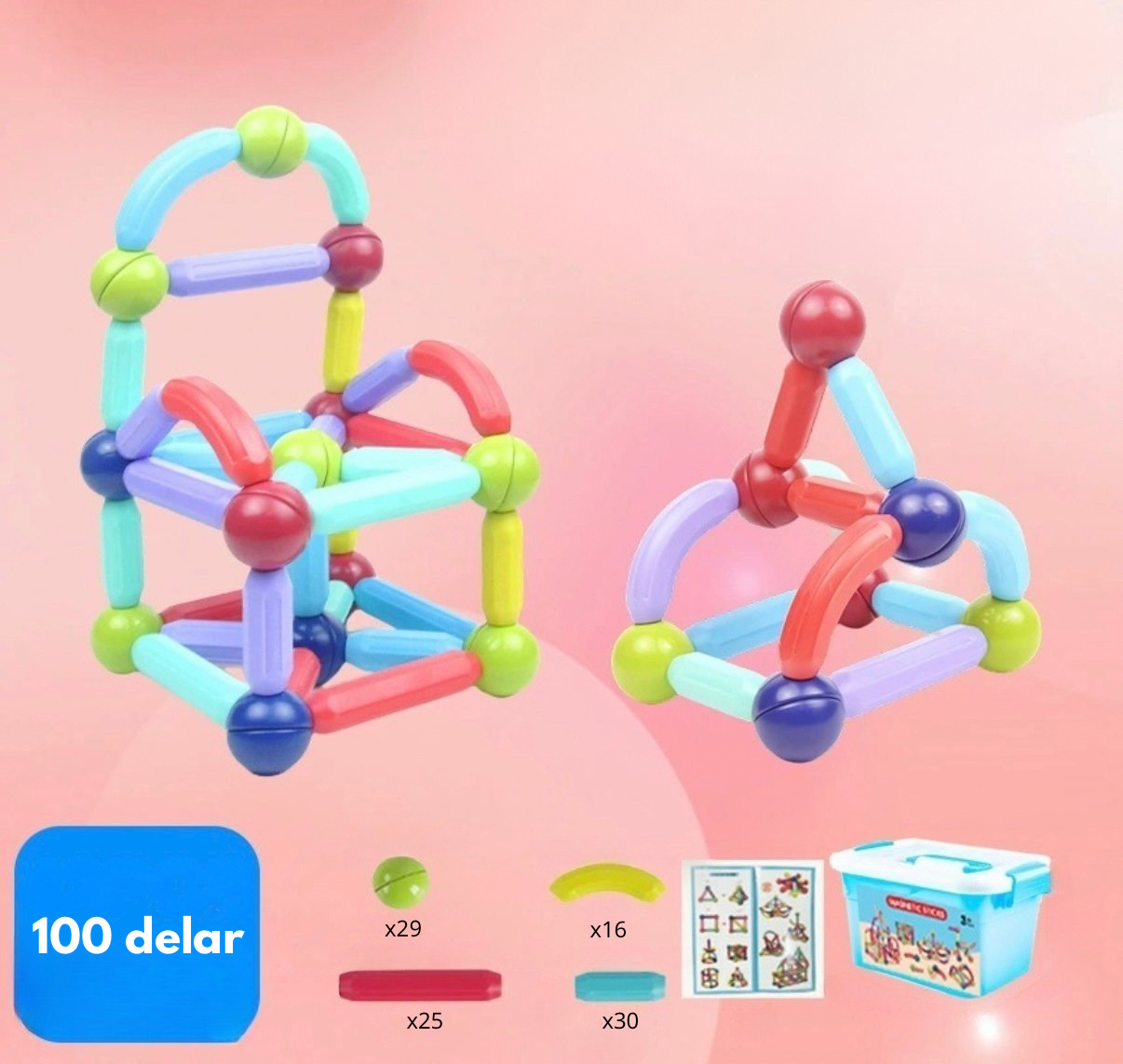 Magnetiska byggklossar