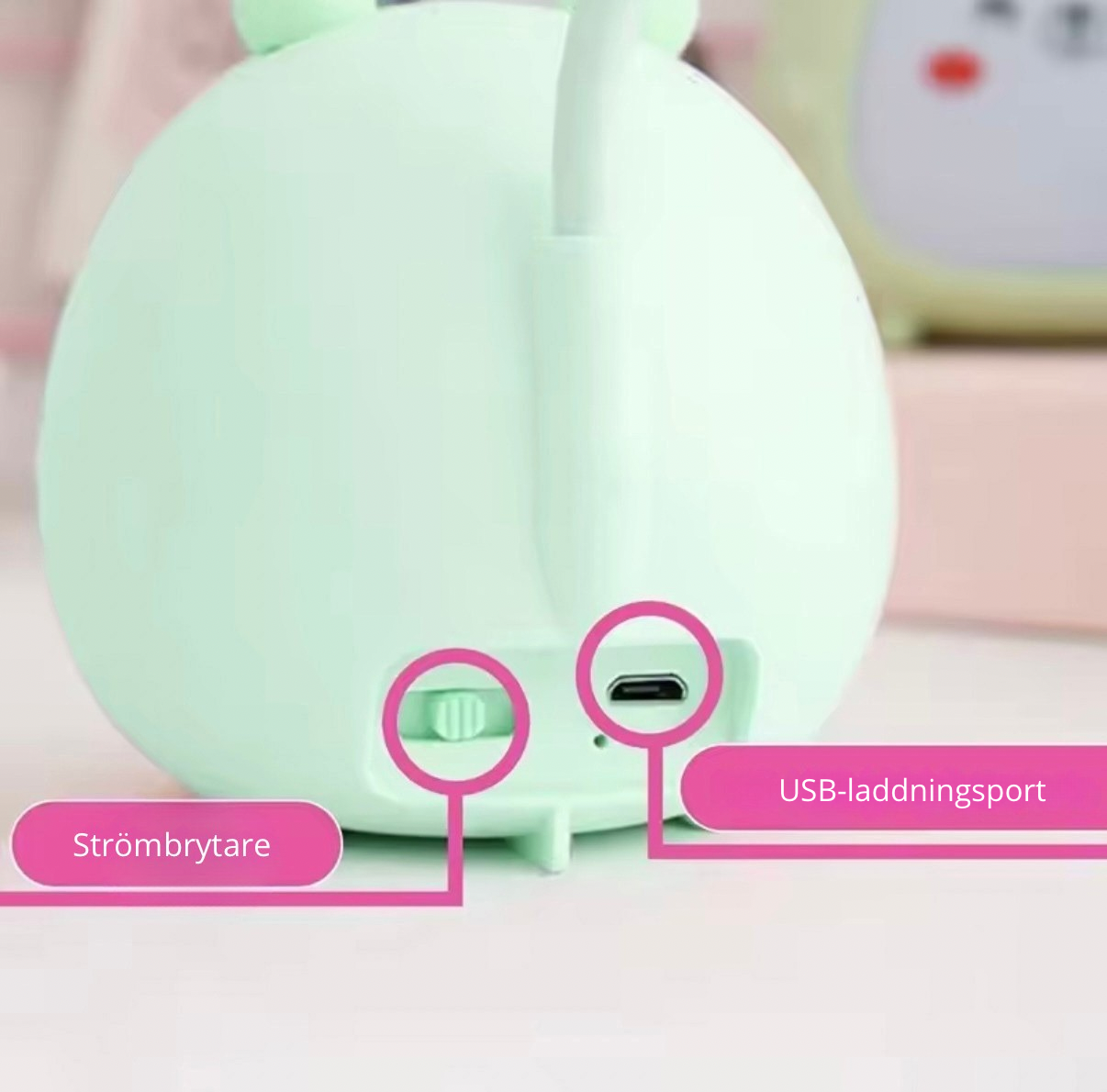 Kaninformad Bordslampa